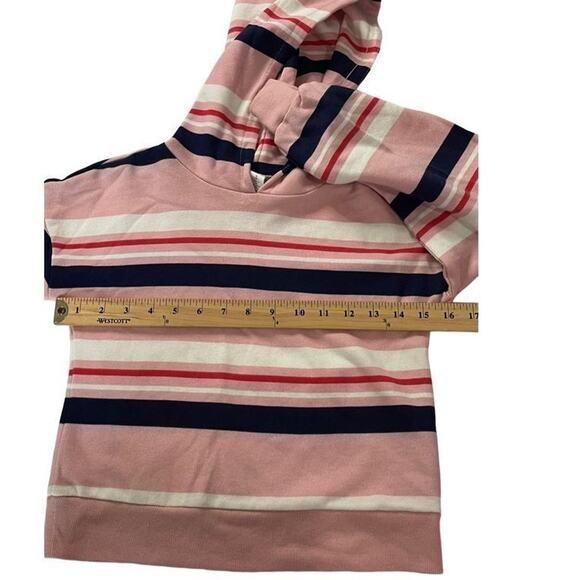 1901 Girls Striped Blouson Sleeves Hoodie Sweatshirt Size Small 7/8 - Picture 3 of 9